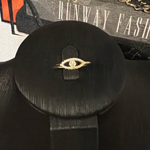 Evil Eye Gold Plated, Silver Ring - Picture 5 of 9